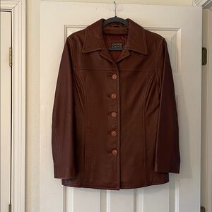 Leather Limited Women's dark brown GENUINE leatherJacket